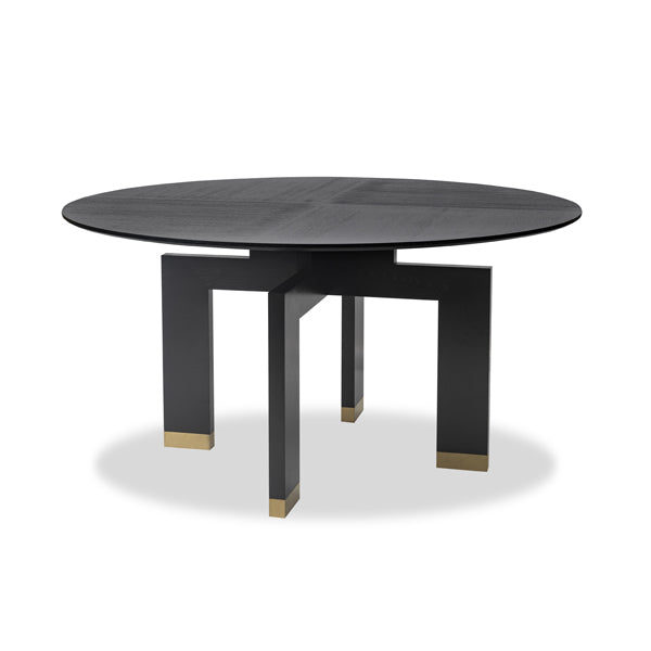 Product photograph of Liang Eimil Ponte Brass Round 4 Seater Dining Table Large from Olivia's