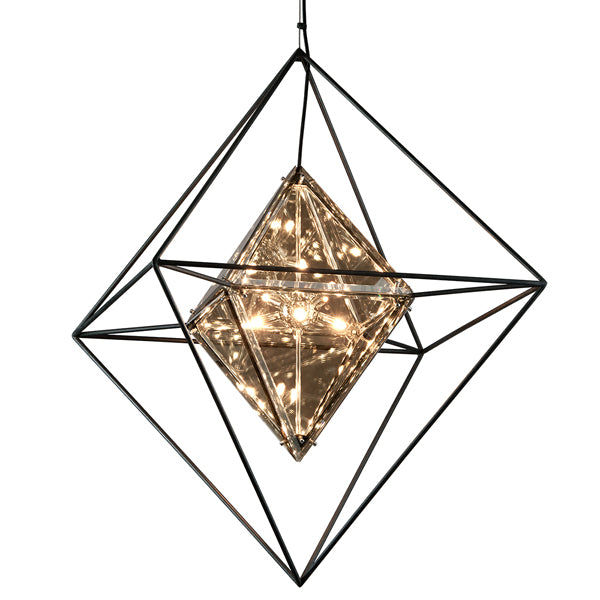 Product photograph of Hudson Valley Lighting Epic Hand-worked Iron 8lt Pendant from Olivia's