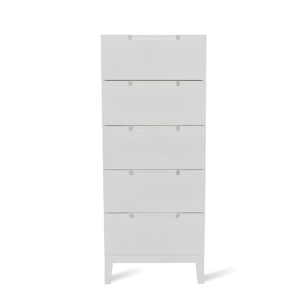 Product photograph of Twenty10 Designs Orchid Narrow White Chest Of Drawers from Olivia's