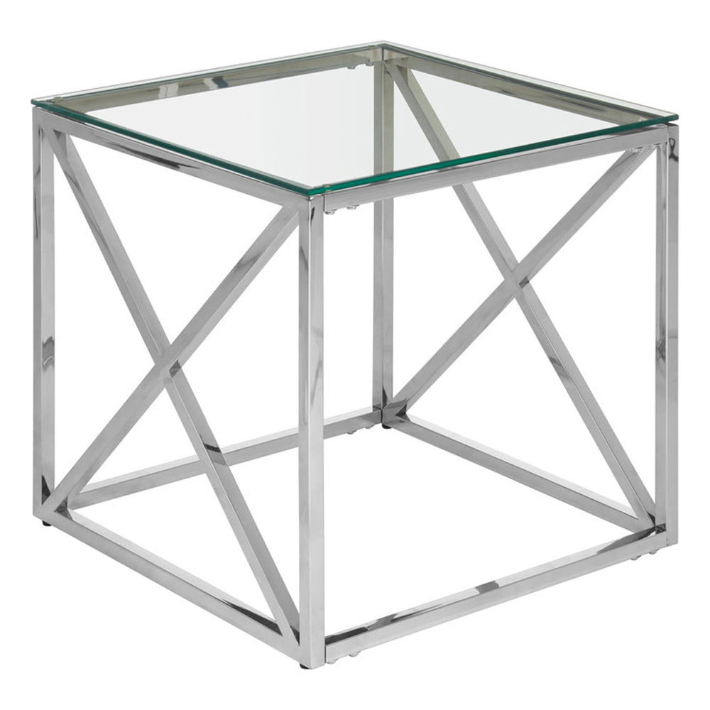 Product photograph of Olivia S Luxe Collection - Cross Side Table from Olivia's
