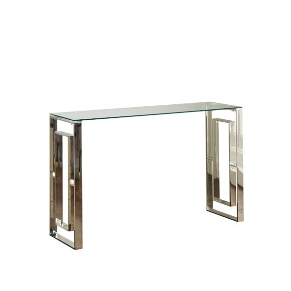 Product photograph of Native Home Console Table Milano Silver Silver from Olivia's