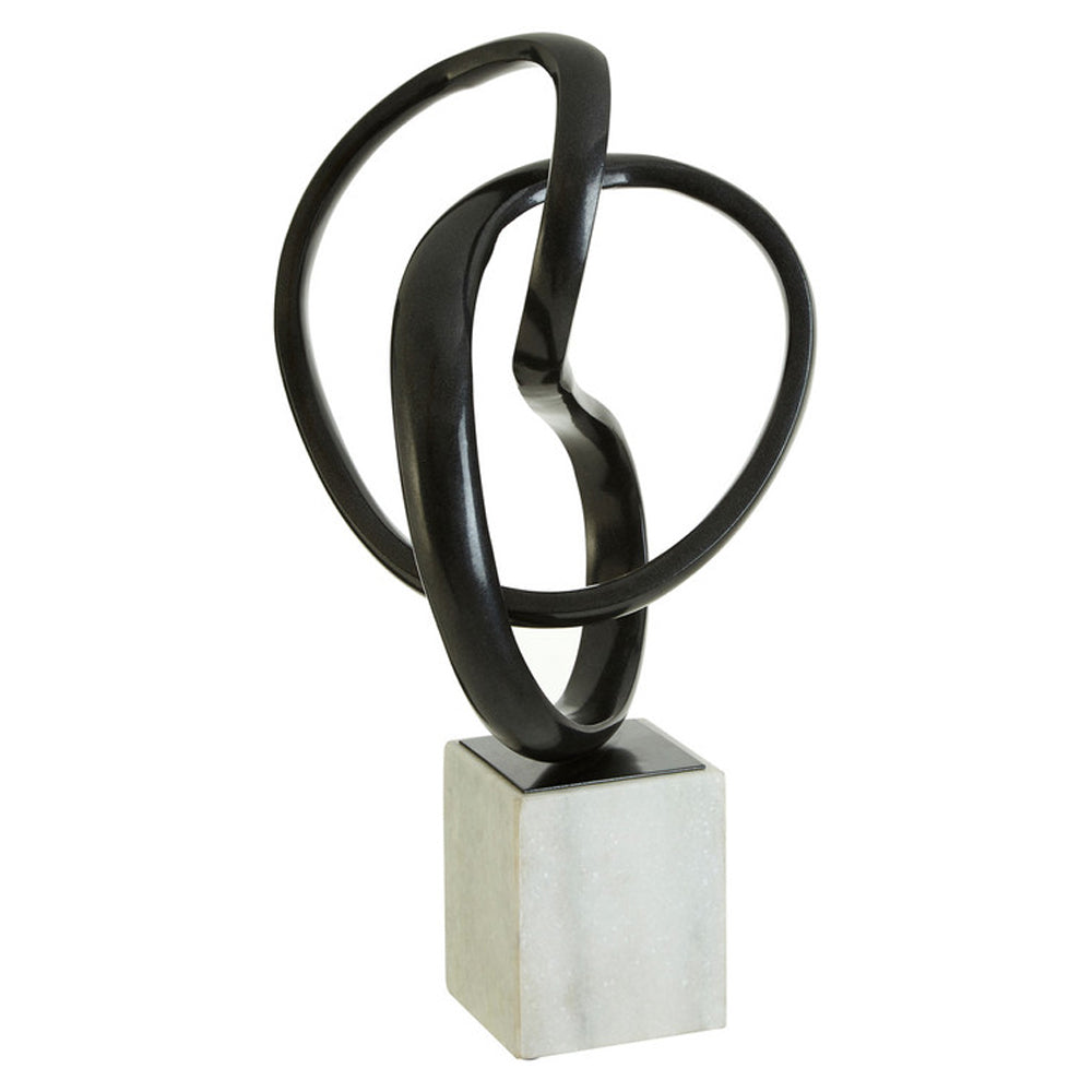 Olivias Black White Knot Sculpture