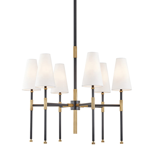 Hudson Valley Lighting Bowery Brass 6 Light Chandelier