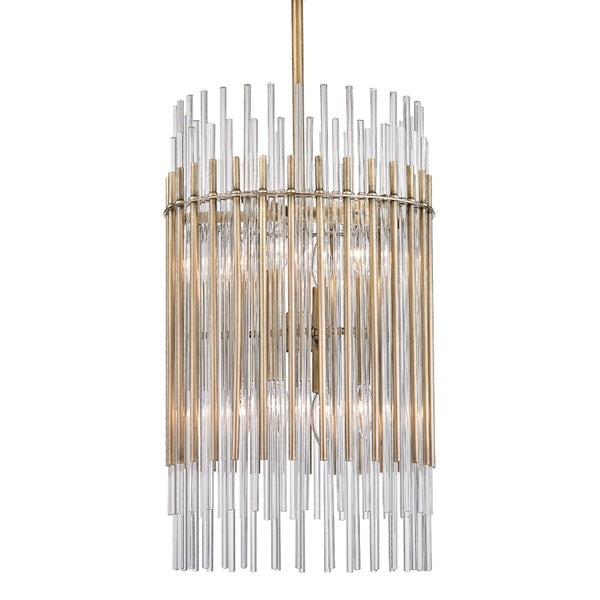 Product photograph of Hudson Valley Lighting Wallis Steel 8 Light Pendant from Olivia's