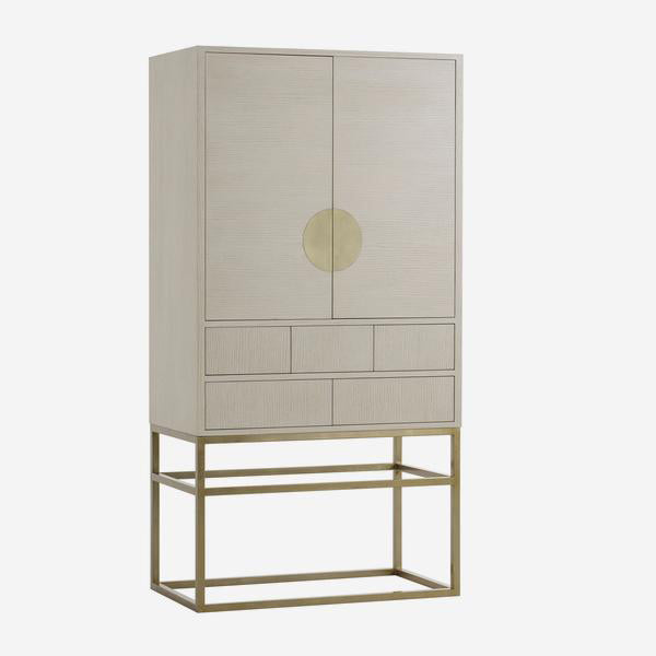 Product photograph of Andrew Martin Bar Cabinet Reagan White from Olivia's