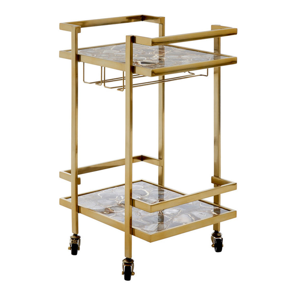 Product photograph of Olivia S Boutique Hotel Collection - Vera Gold Drinks Trolley from Olivia's
