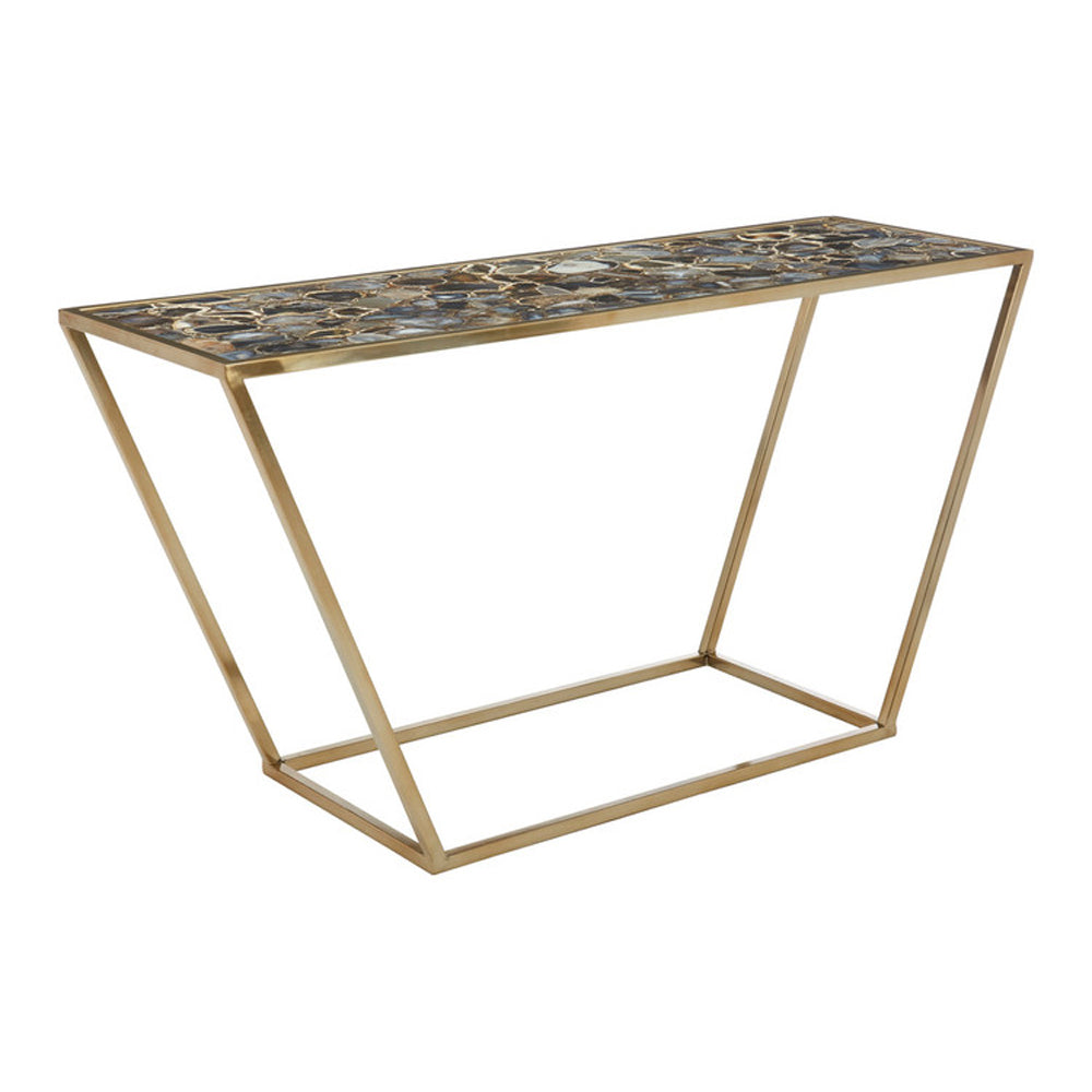 Olivias Black Agate Console Table