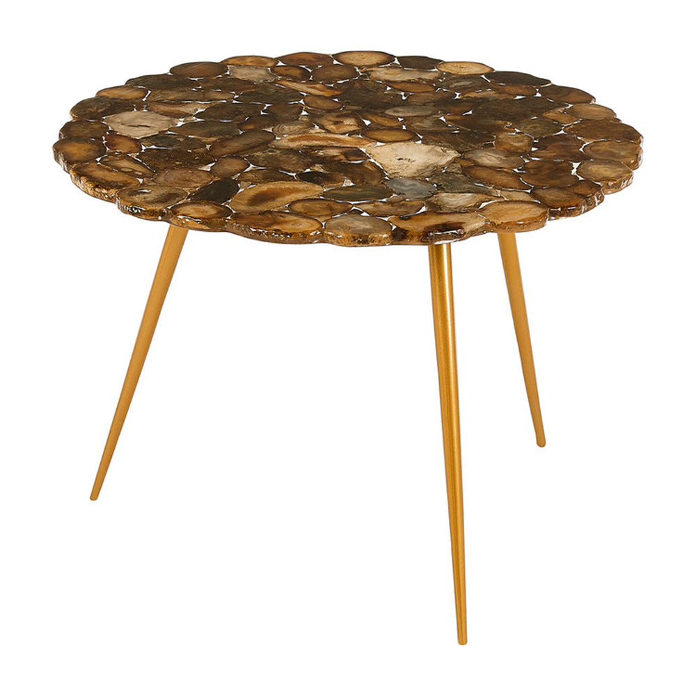 Olivias Agate Stone Low Side Table