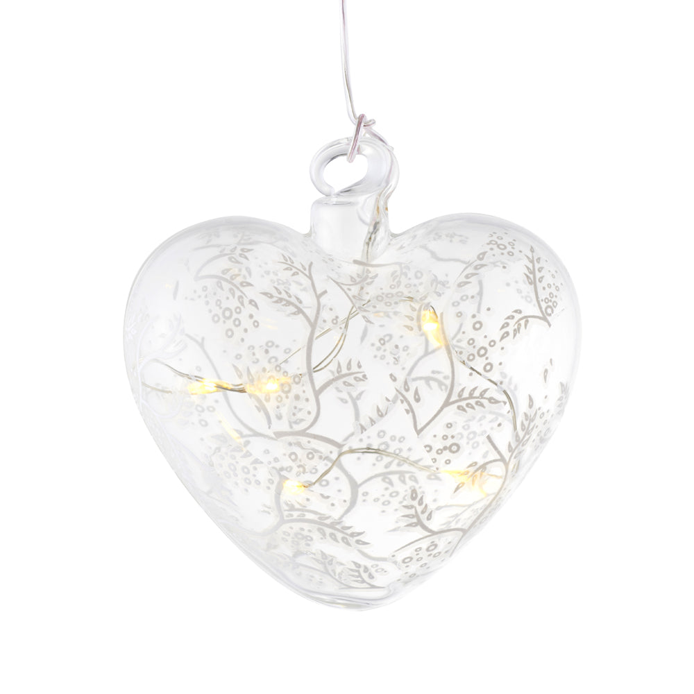 Product photograph of Cozy Heart Cozy And Clear Bauble from Olivia's.