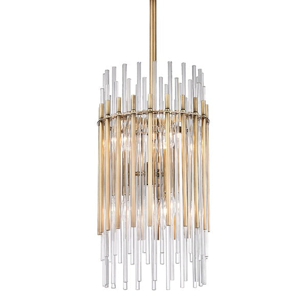 Product photograph of Hudson Valley Lighting Wallis Steel 6 Light Pendant from Olivia's