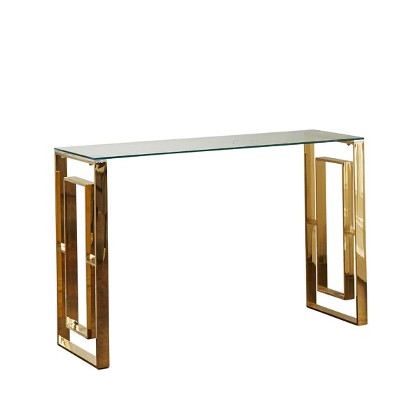 Product photograph of Native Home Console Table Milano Gold Gold from Olivia's