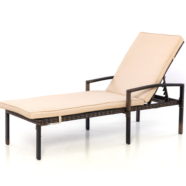 Product photograph of Maze Austin Outdoor Lounger In Brown from Olivia's.