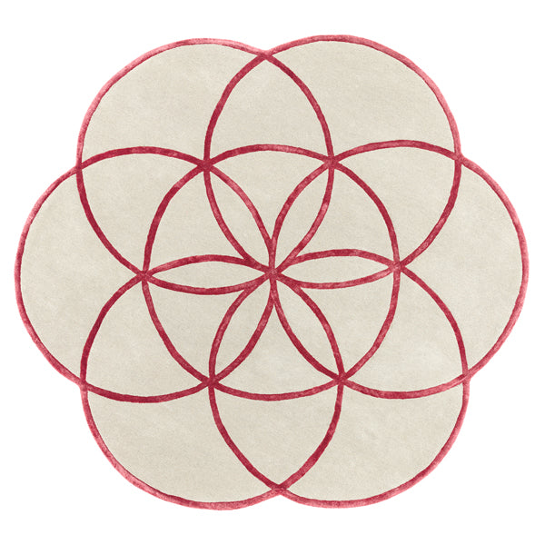 Asiatic Carpets Lotus Hand Tufted Rug Red 200 X 200cm