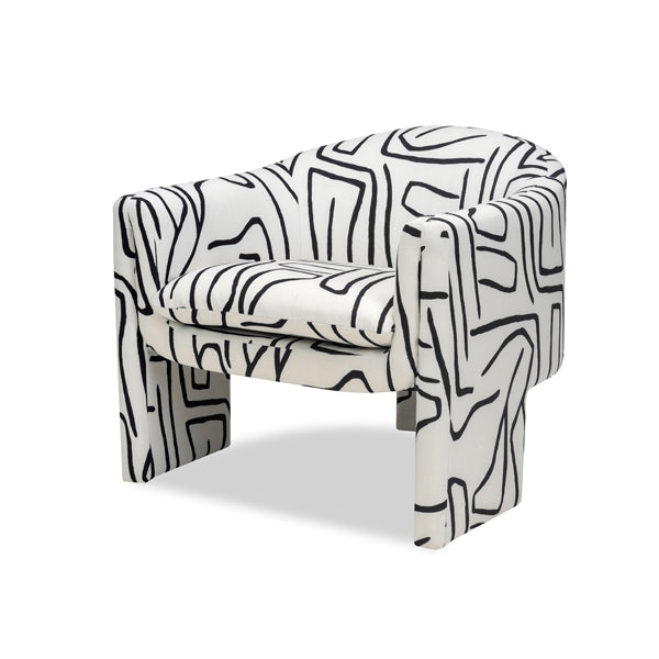 Product photograph of Liang Eimil Iconic Occasional Chair - Zebra Black White from Olivia's