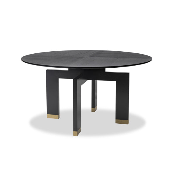 Product photograph of Liang Eimil Ponte Brass Round 4 Seater Dining Table Large from Olivia's.