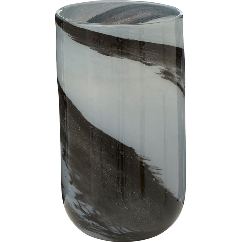 Product photograph of Olivia S Luxe Collection - Grey And Black Vase Small from Olivia's