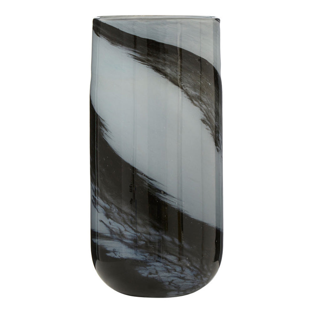 Product photograph of Olivia S Luxe Collection - Grey And Black Vase Large from Olivia's