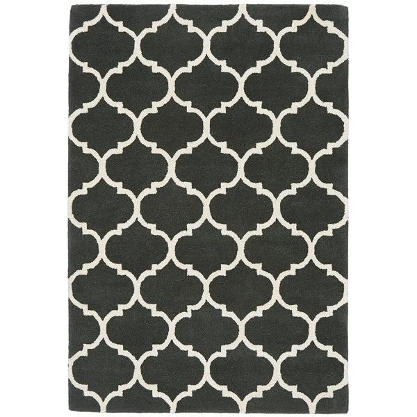 Asiatic Carpets Albany Handtufted Rug Ogee Charcoal 200 X 290cm