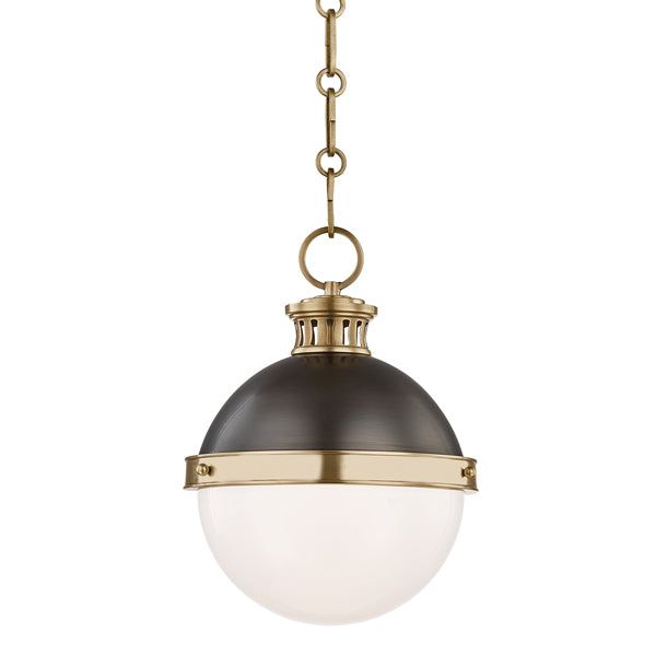 Product photograph of Hudson Valley Lighting Latham Steel 1 Light Small Pendant from Olivia's