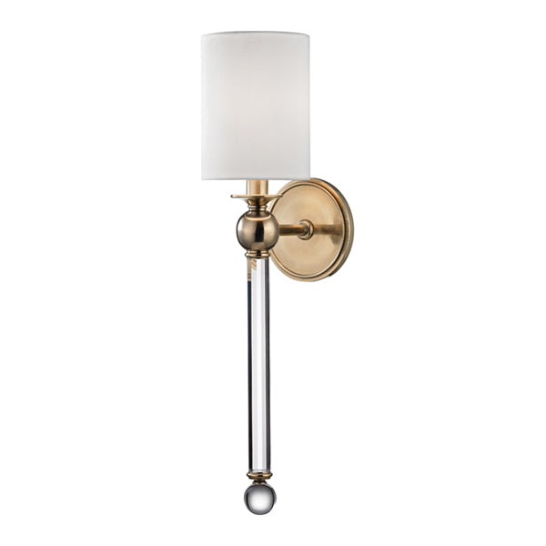 Product photograph of Hudson Valley Lighting Gordon Brass 1 Light Wall Sconce from Olivia's