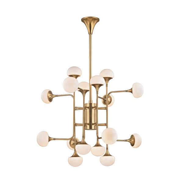 Product photograph of Hudson Valley Lighting Fleming Steel 16 Light Chandelier from Olivia's