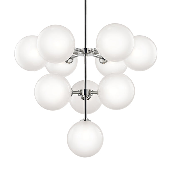 Product photograph of Hudson Valley Lighting Ashleigh Steel 10 Light Chandelier from Olivia's