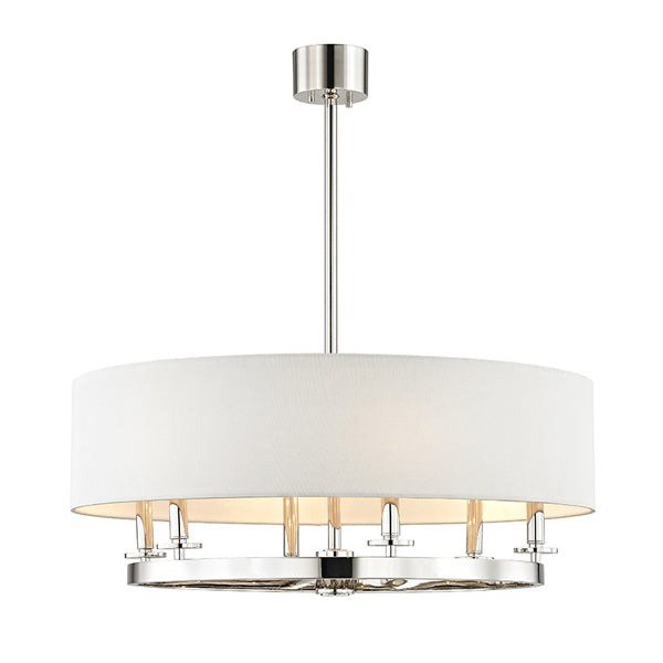 Product photograph of Hudson Valley Lighting Durham Steel 6 Light Pendant from Olivia's