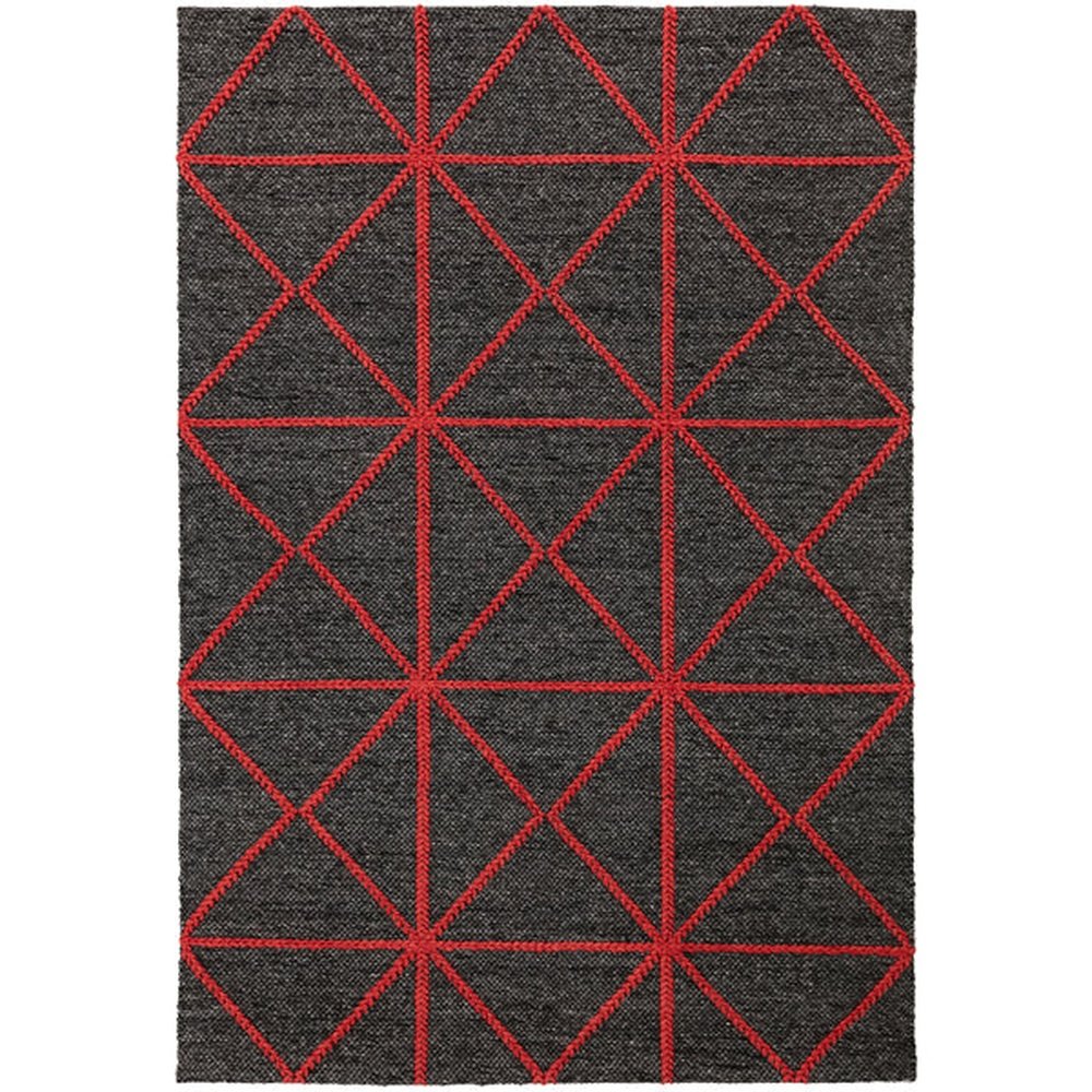 Asiatic Carpets Prism Hand Woven Rug Red 200 X 290cm