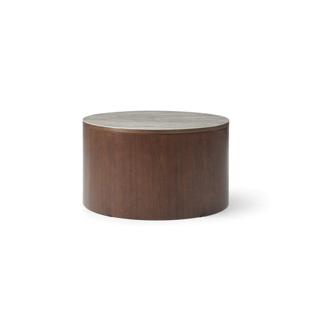 Product photograph of Twenty10 Designs Willow Circular Timber Tabacco Coffee Table from Olivia's