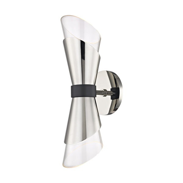Product photograph of Hudson Valley Lighting Angie Steel 2 Light Wall Sconce from Olivia's