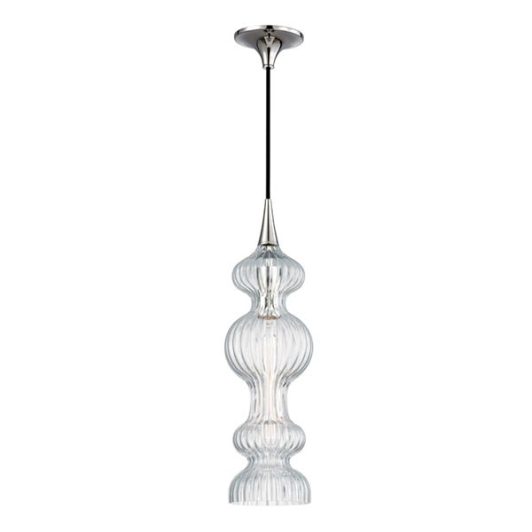 Product photograph of Hudson Valley Lighting Pomfret Steel 1 Light Pendant With Clear Glass 1600-pn-cl-ce from Olivia's