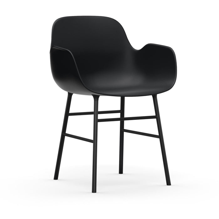 Normann Copenhagen Form Steel Legs Occasional Chair Black