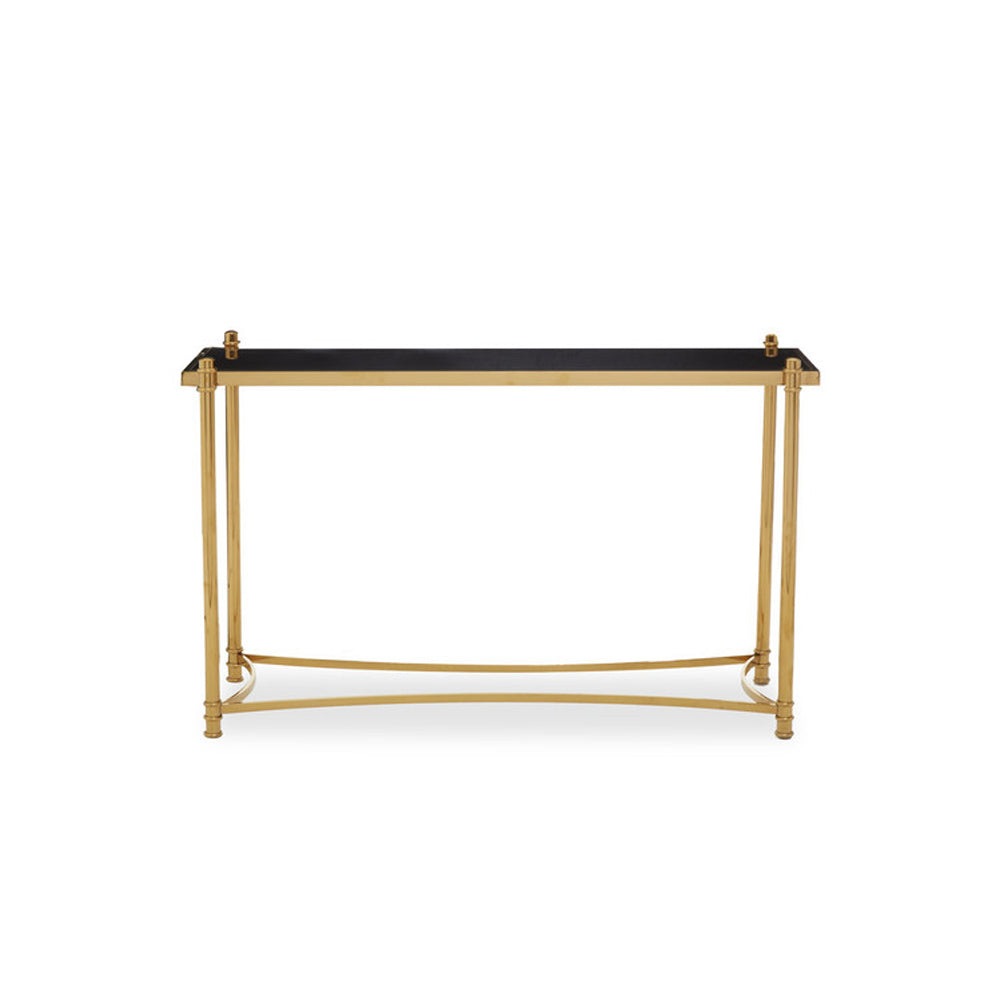 Product photograph of Olivia S Luxe Collection - Ashley Gold Console Table from Olivia's