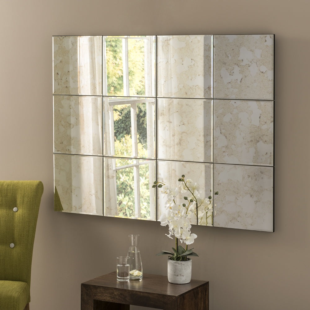 Product photograph of Olivia S Mongolia Wall Mirror In Molted Antique from Olivia's