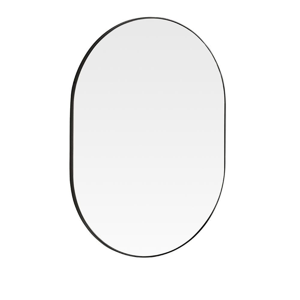 Product photograph of Olivia S Mali Oval Wall Mirror In Black from Olivia's.