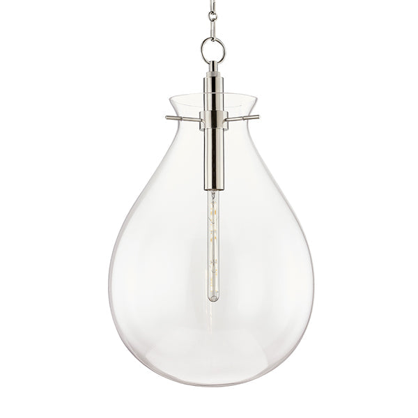 Product photograph of Hudson Valley Lighting Ivy Steel 1 Light Large Pendant Outlet from Olivia's.