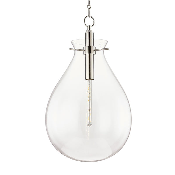 Product photograph of Hudson Valley Lighting Ivy Steel 1 Light Large Pendant Outlet from Olivia's