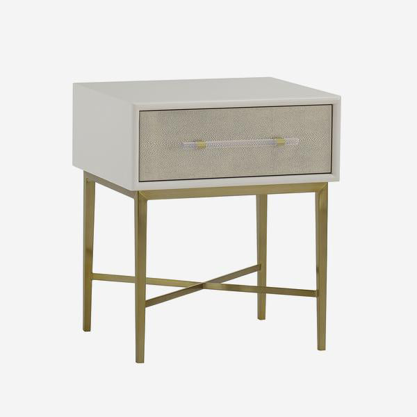 Product photograph of Andrew Martin Alice Bedside Table White from Olivia's