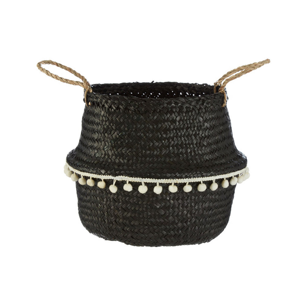 Product photograph of Olivia S Black Seagrass Basket Small from Olivia's