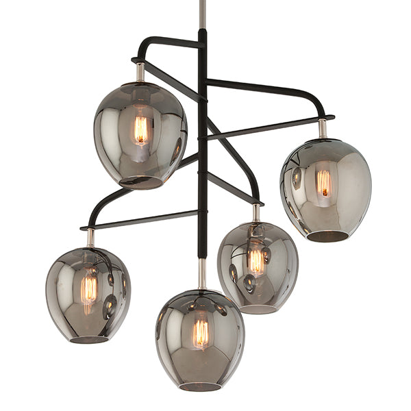 Product photograph of Hudson Valley Lighting Odyssey Hand-worked Iron 5lt Pendant Large from Olivia's