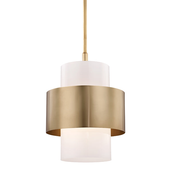 Product photograph of Hudson Valley Lighting Corinth Steel 1 Light Large Pendant from Olivia's