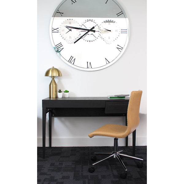 Product photograph of Olivia S Elsa Black Oak Desk from Olivia's.