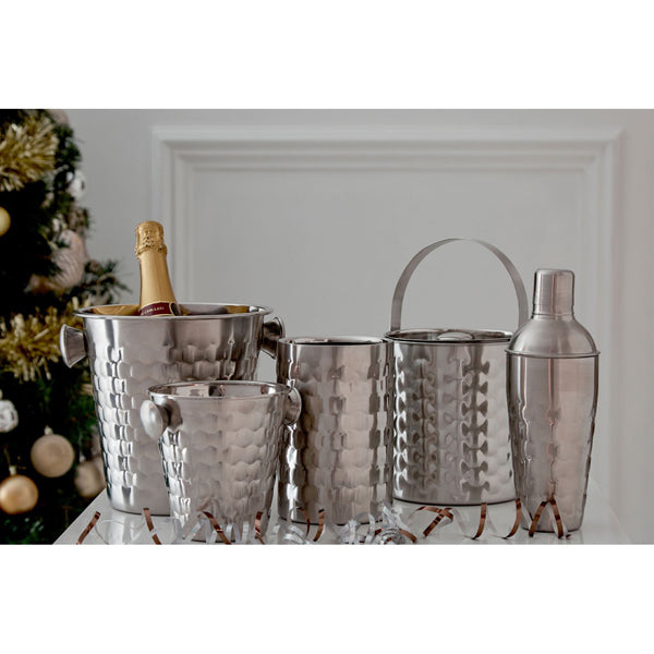 Product photograph of Olivia S Textured Wine Cooler Silver from Olivia's.