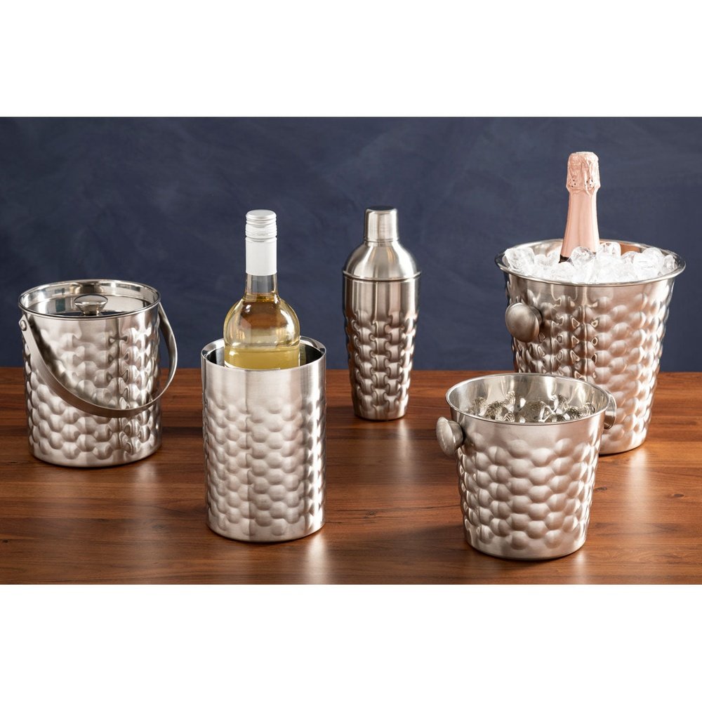 Product photograph of Olivia S Textured Ice Bucket Silver from Olivia's.
