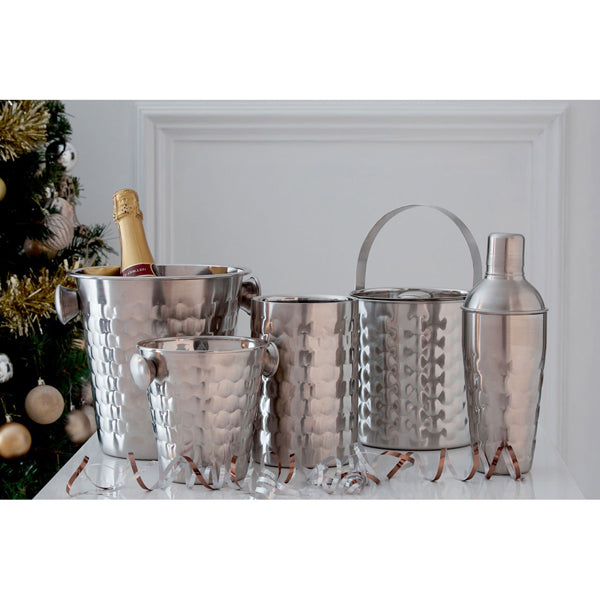 Product photograph of Olivia S Textured Pale Ice Bucket Silver from Olivia's.