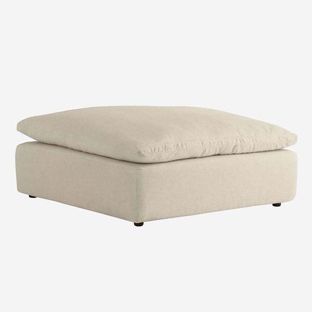 Product photograph of Andrew Martin Truman Large Hedgerow Sofa Linen Footstool from Olivia's.