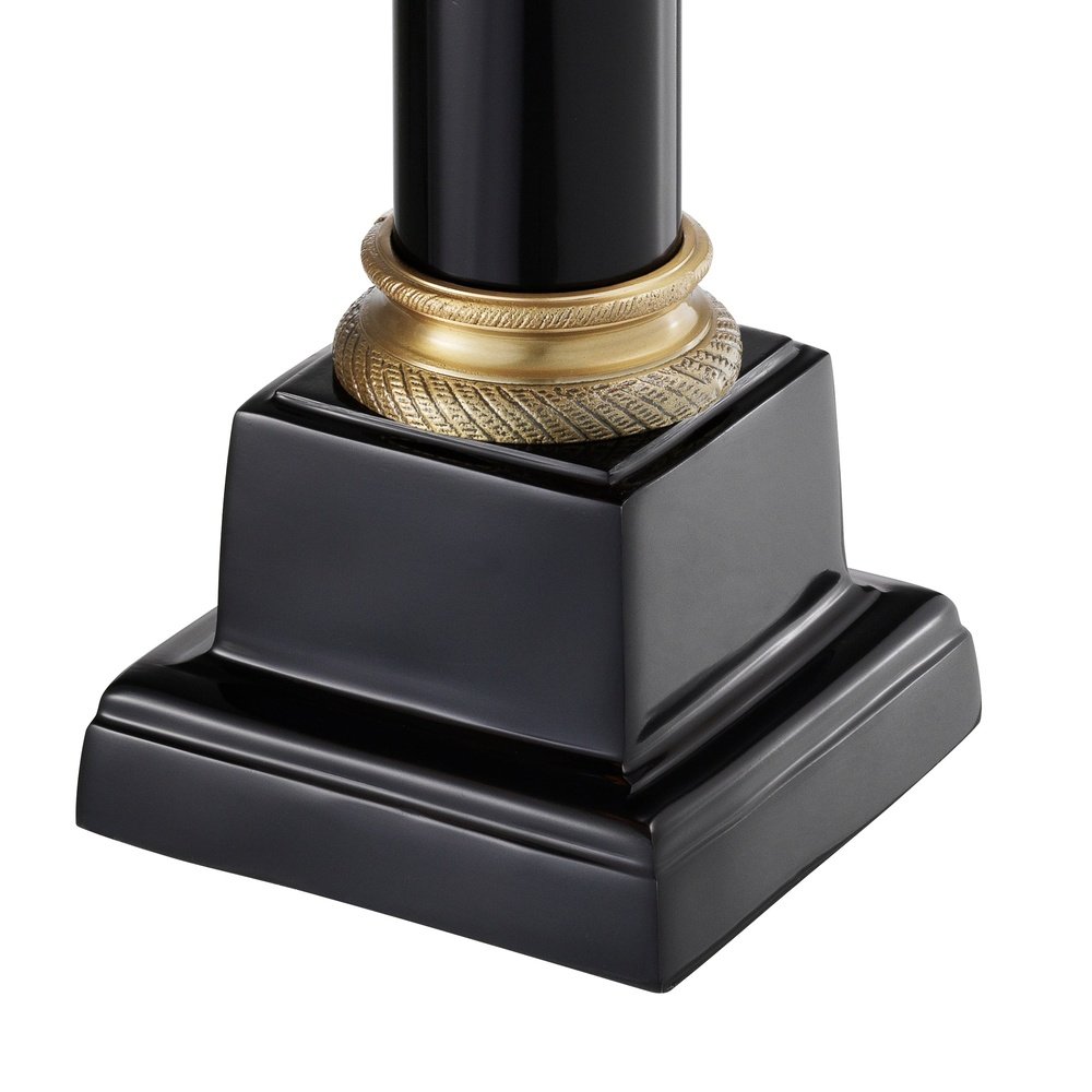 Product photograph of Eichholtz Monaco Table Lamp Black Antique Brass Finish Inc Shade from Olivia's.
