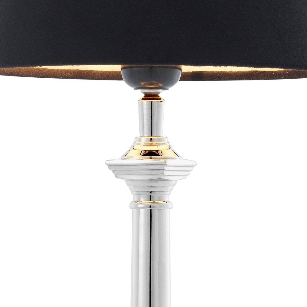 Product photograph of Eichholtz Cologne S Table Lamp Nickel Finish Inc Shade from Olivia's.