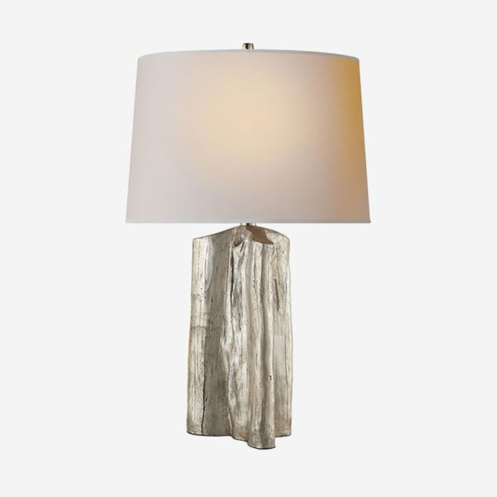 Andrew Martin Sierra Leaf Table Lamp Burnished Silver