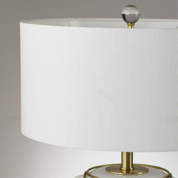 Product photograph of Andrew Martin Bubble Table Lamp White Bronze from Olivia's.